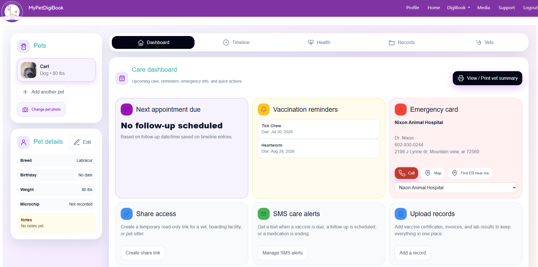 Pet Care Hub preview